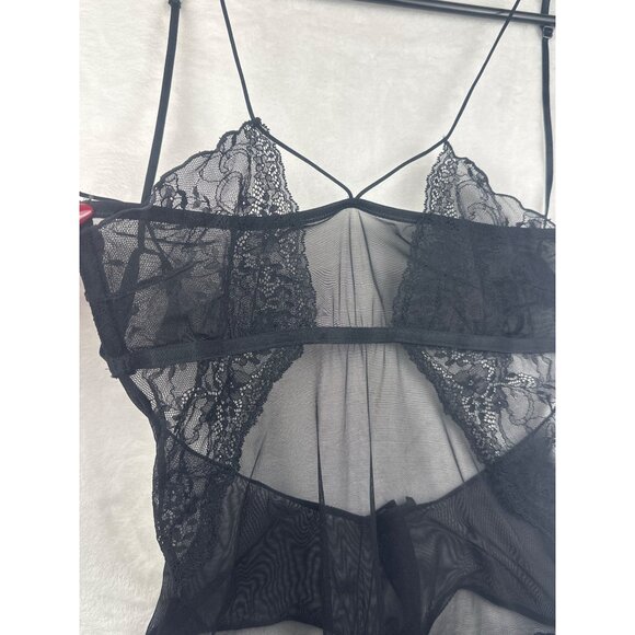 Zara Womens Black Sheer Lace Bodysuit With Adjustable Straps Size Small NWT - Picture 8 of 16
